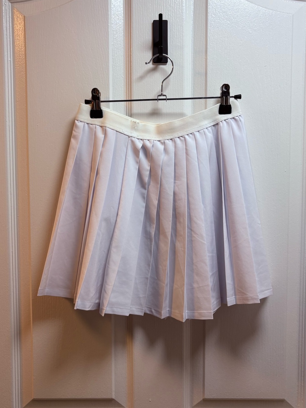 Women's White Pleated Mini Skirt - Classic A-Line